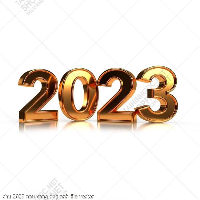 chu 2023 nau vang ong anh file vector